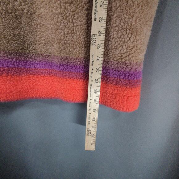 Koolaburra Ugg Hooded Vest Womens L Multicolor Soft Fleece Open Front Cozy - Picture 7 of 8